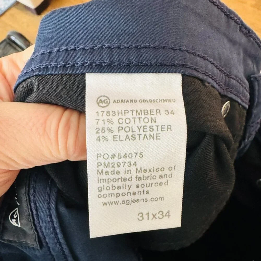 AG TELLIS Modern Slim pants Nordstrom 31x32 navy Men's